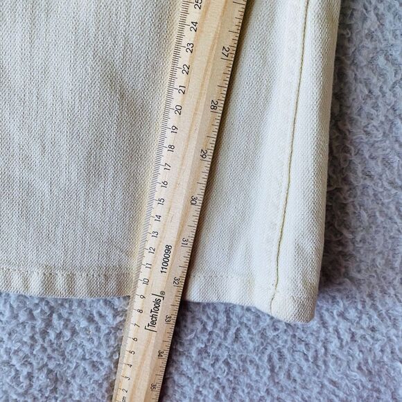 LEE Women's Jeans Size 33 High Rise‎ Flared Leg Ivory Metallic NTW - Picture 9 of 11